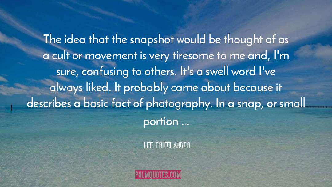 Cult quotes by Lee Friedlander