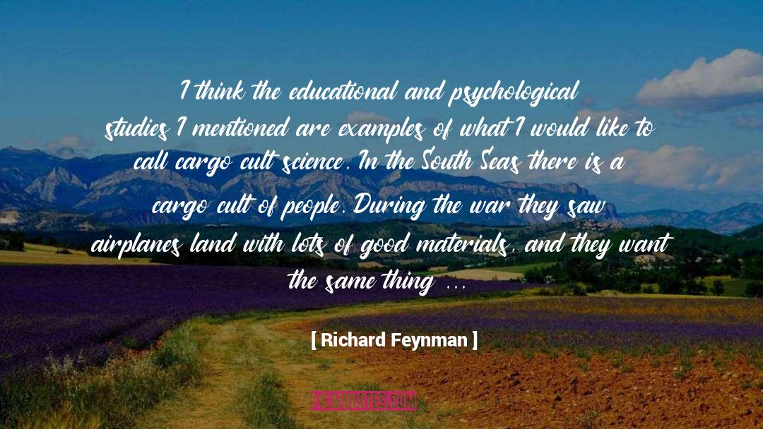 Cult quotes by Richard Feynman
