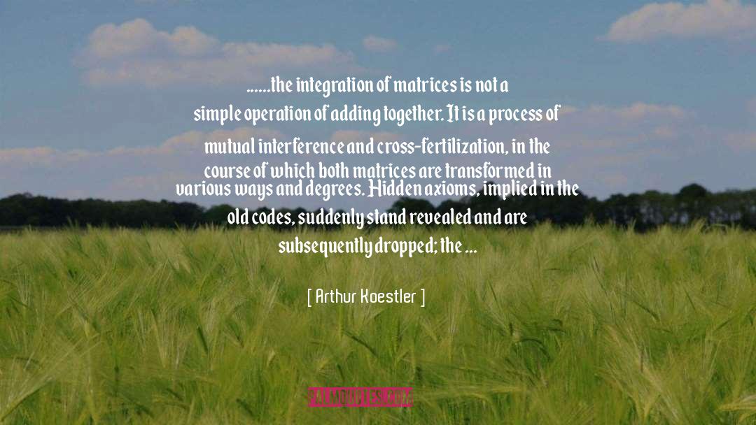 Cultural Cross Fertilization quotes by Arthur Koestler