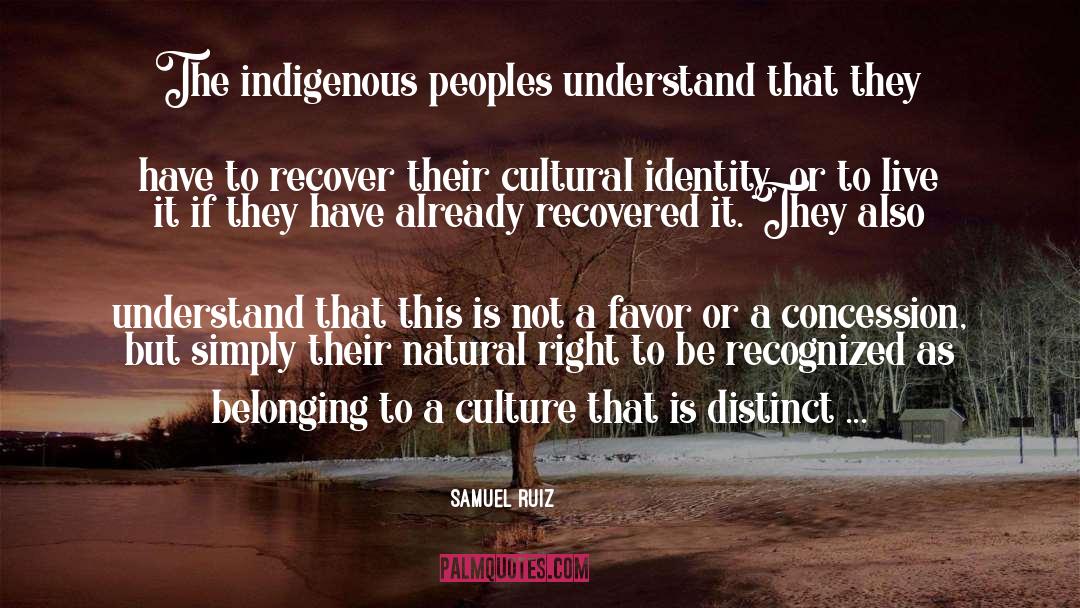 Cultural Identity quotes by Samuel Ruiz