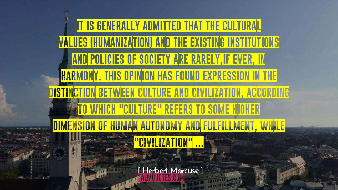 Cultural Values quotes by Herbert Marcuse