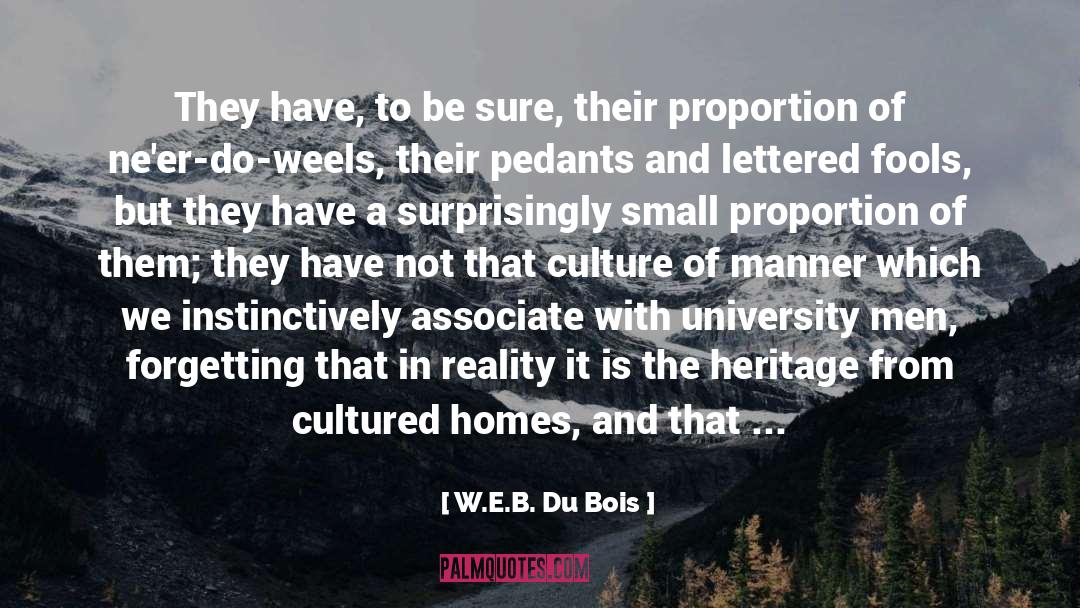 Cultured quotes by W.E.B. Du Bois