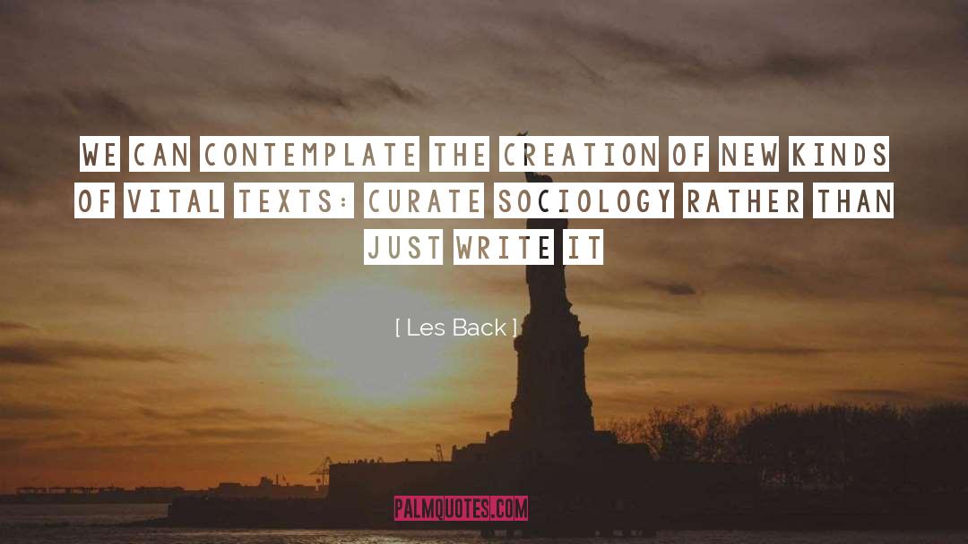 Curate quotes by Les Back