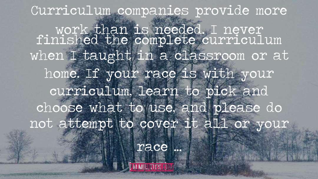 Curriculum quotes by Tamara L. Chilver