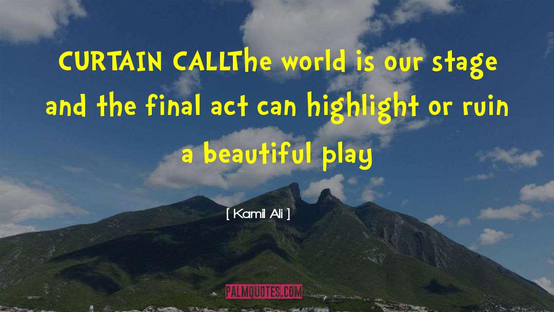 Curtain Call quotes by Kamil Ali