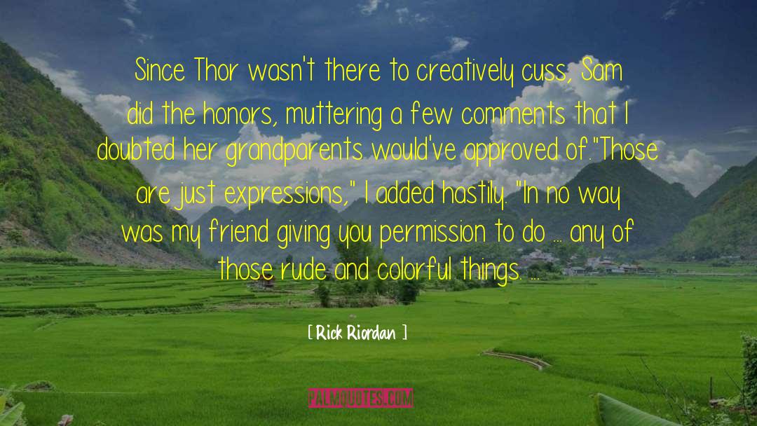 Cuss quotes by Rick Riordan