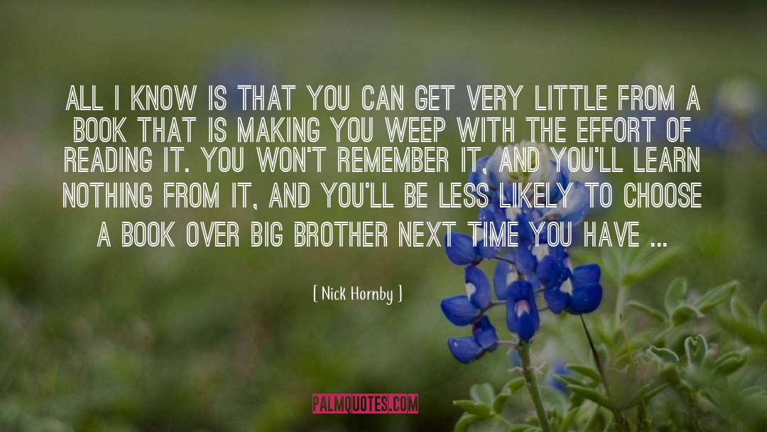 Cute Big Brother And Little Sister quotes by Nick Hornby