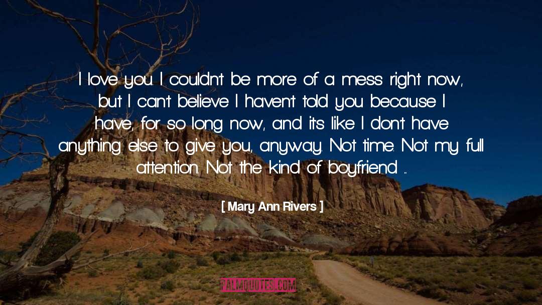 Cute Boyfriend quotes by Mary Ann Rivers