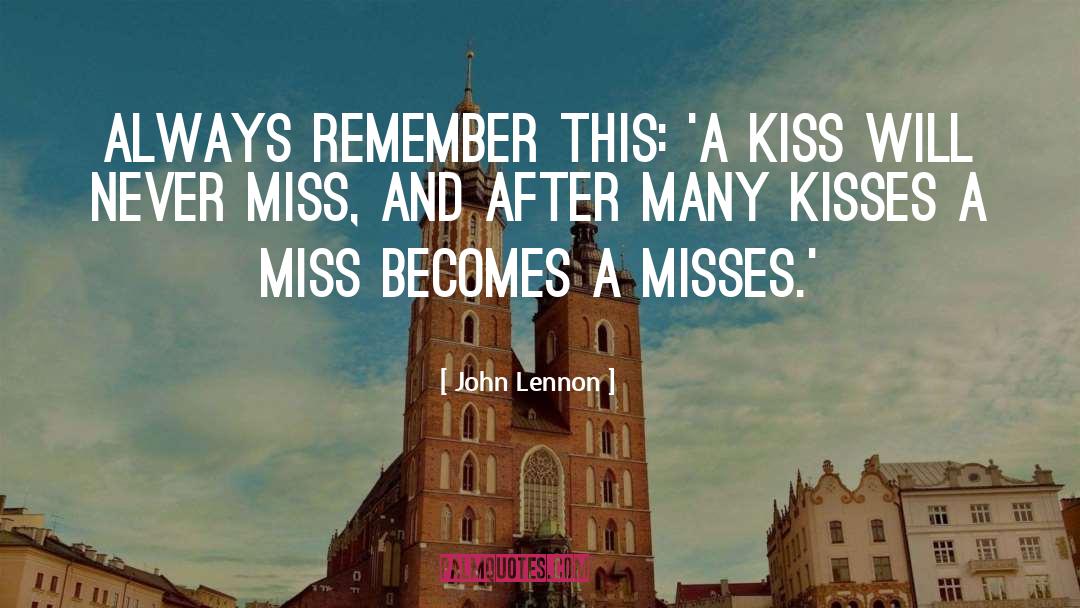 Cute Kissing quotes by John Lennon