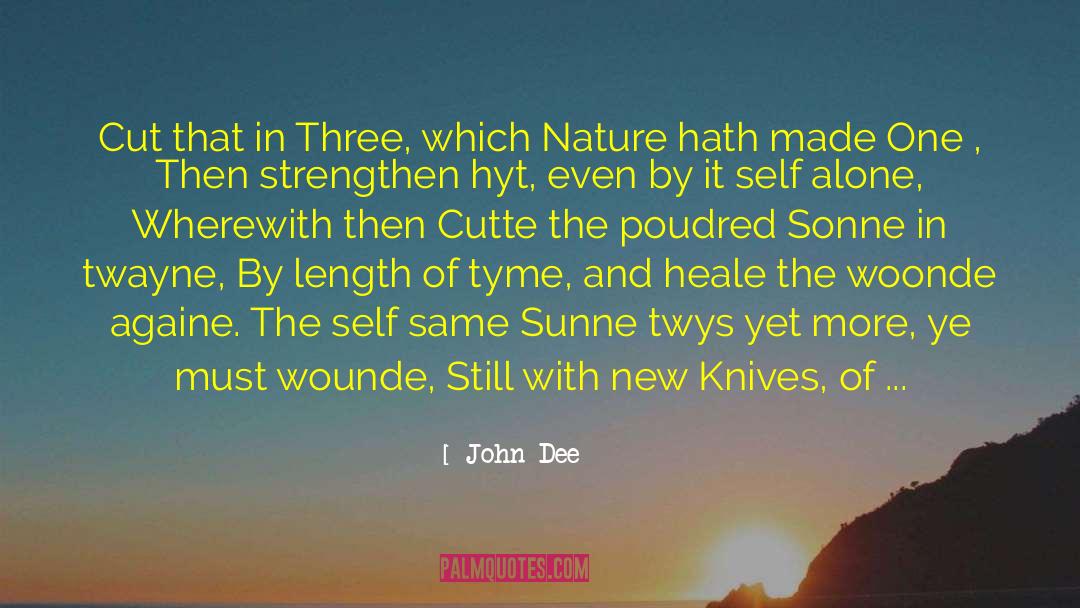 Cutting Veins quotes by John Dee