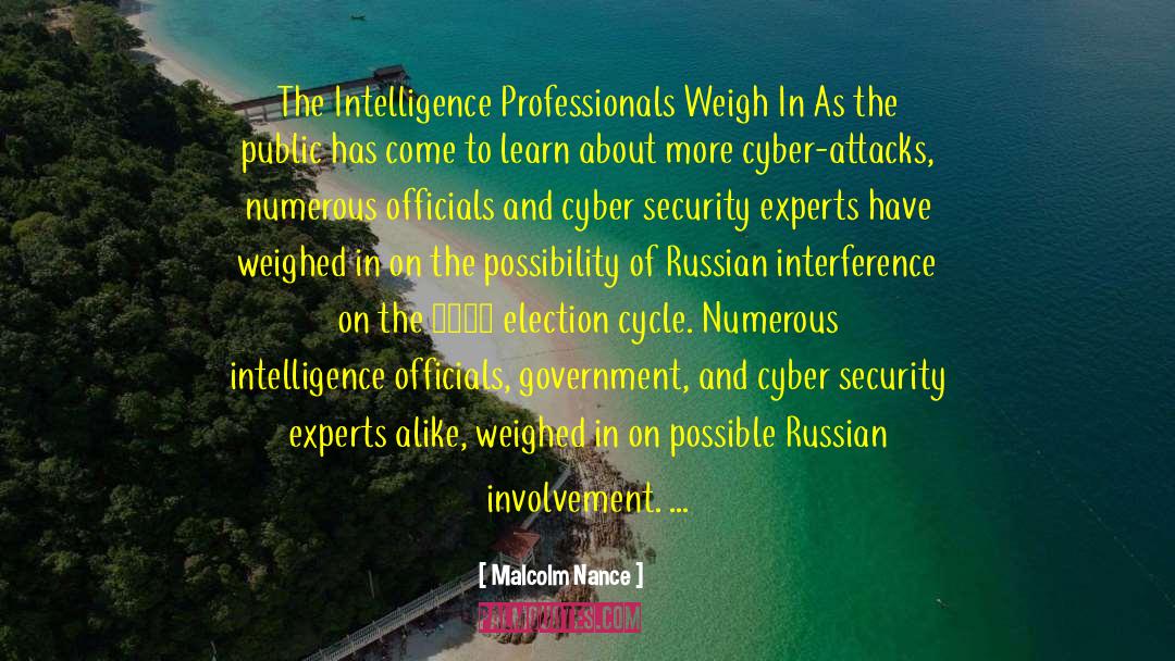 Cyber quotes by Malcolm Nance