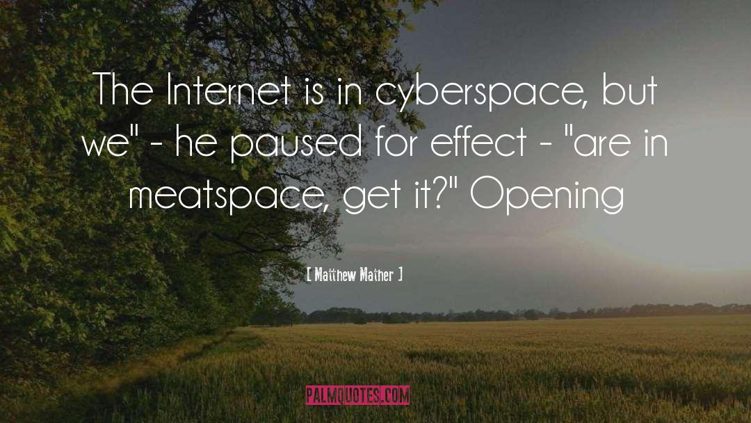 Cyberspace quotes by Matthew Mather