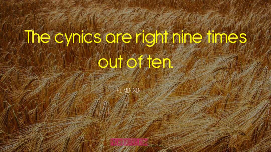 Cynics quotes by H.L. Mencken