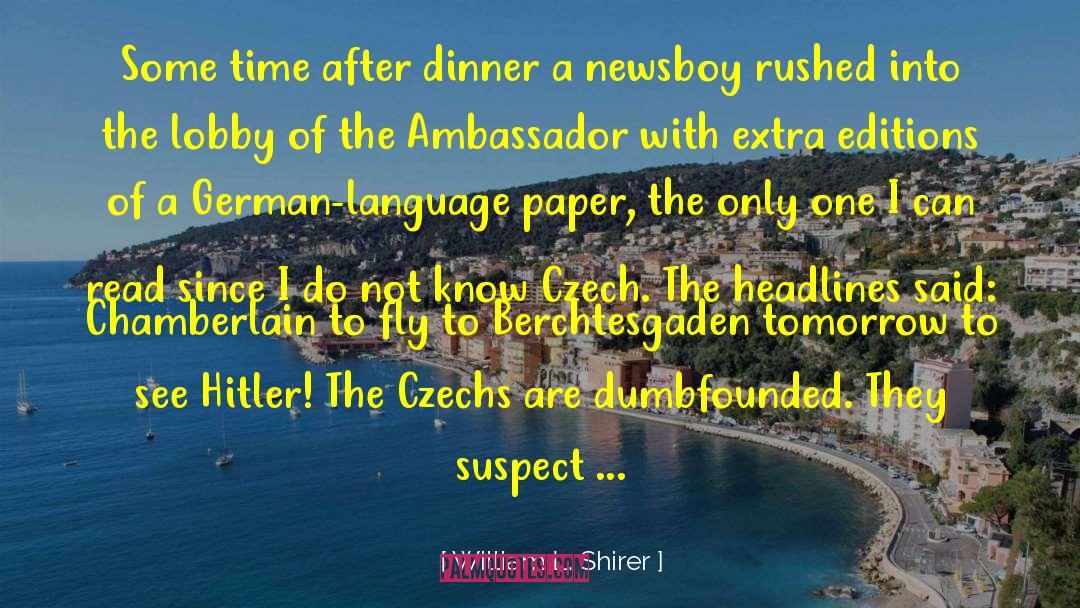 Czech quotes by William L. Shirer