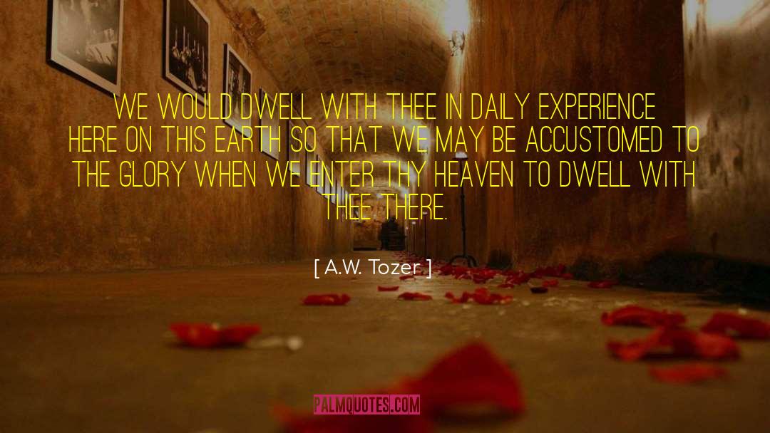 Daily Experience quotes by A.W. Tozer