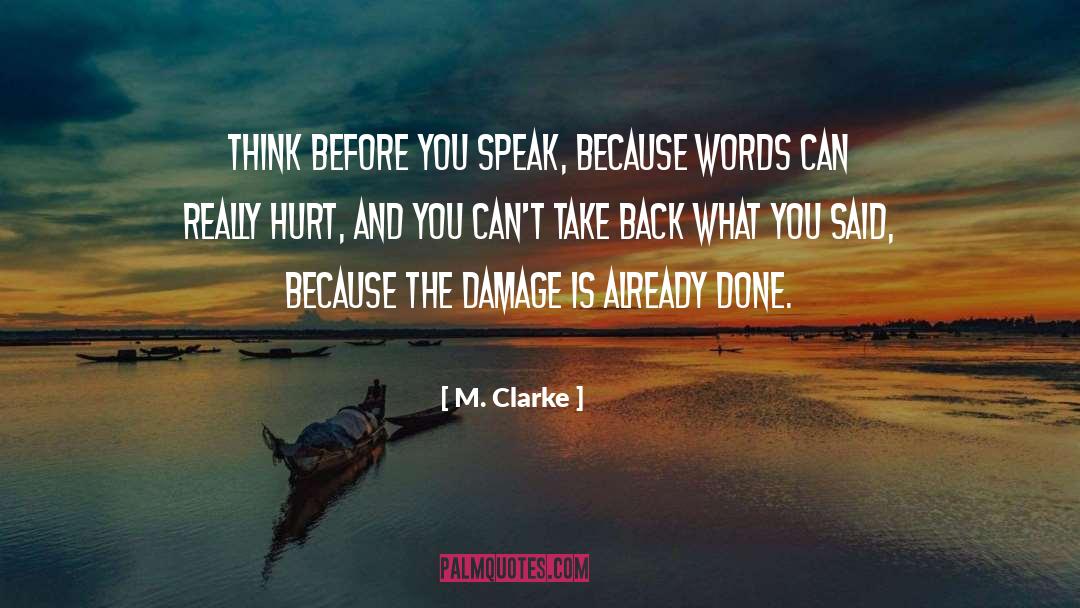 Damage Already Done quotes by M. Clarke