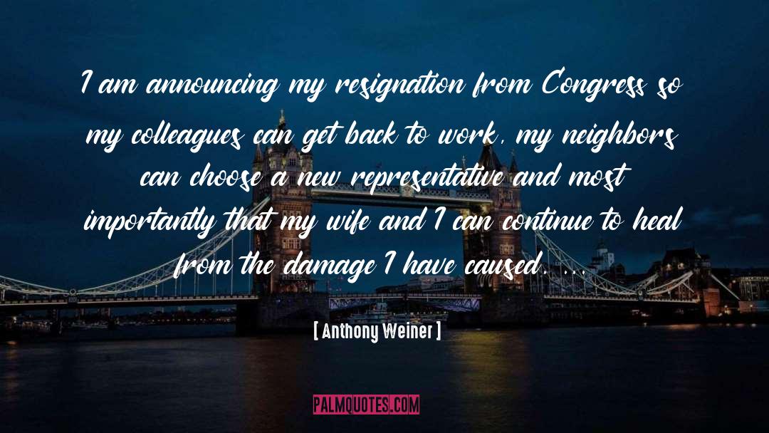 Damage quotes by Anthony Weiner