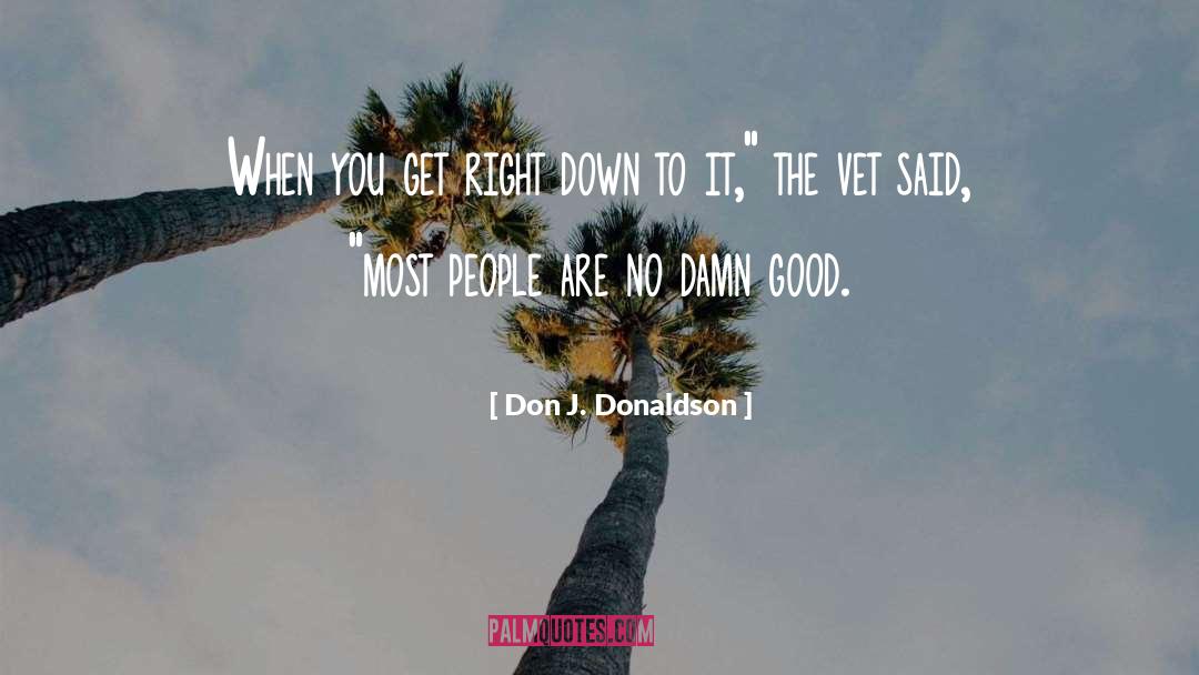 Damn Good quotes by Don J. Donaldson