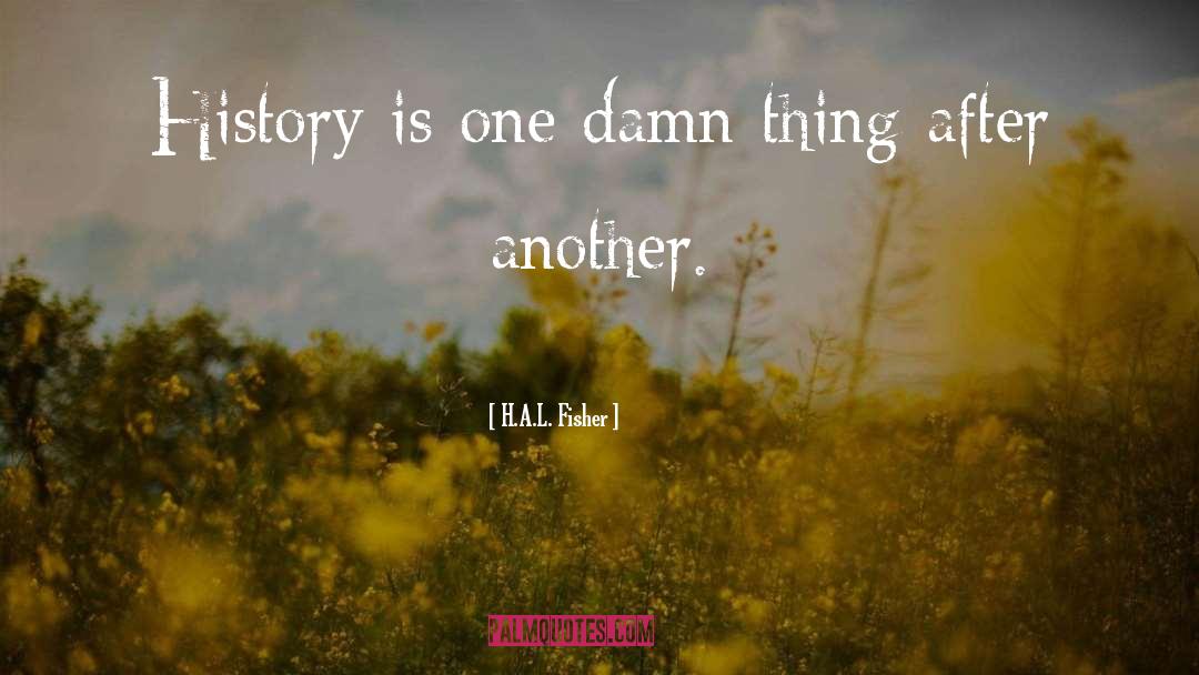 Damn Things quotes by H.A.L. Fisher