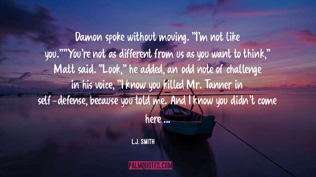 Damon Salvatore L J Smith quotes by L.J. Smith