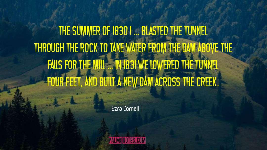 Dams quotes by Ezra Cornell