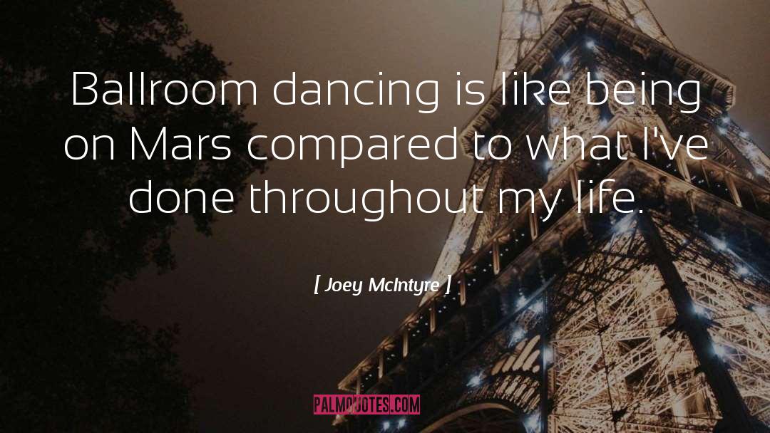 Dancing quotes by Joey McIntyre