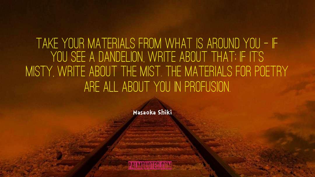Dandelions quotes by Masaoka Shiki