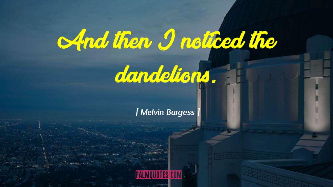 Dandelions quotes by Melvin Burgess