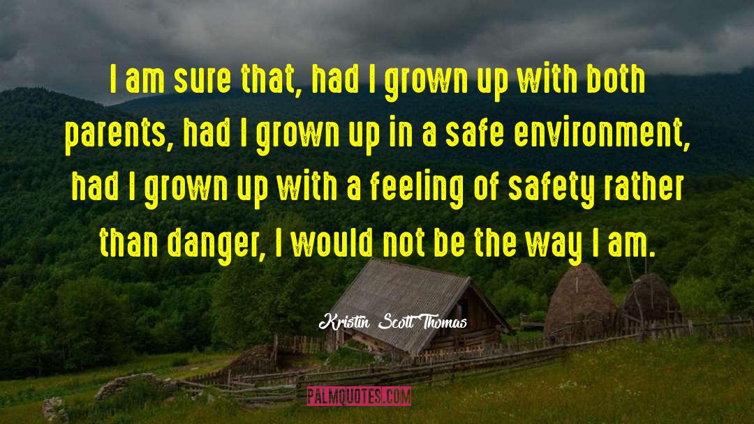 Danger Of Safety quotes by Kristin Scott Thomas
