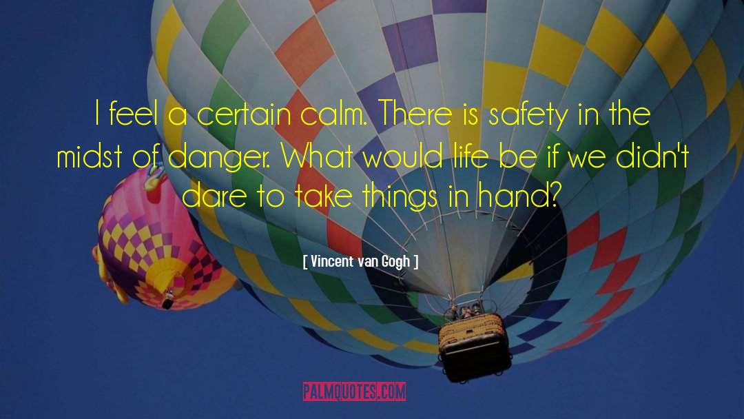 Danger Of Safety quotes by Vincent Van Gogh