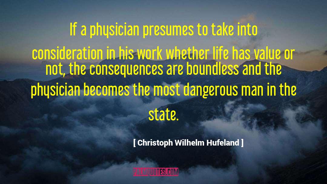 Dangerous Man quotes by Christoph Wilhelm Hufeland