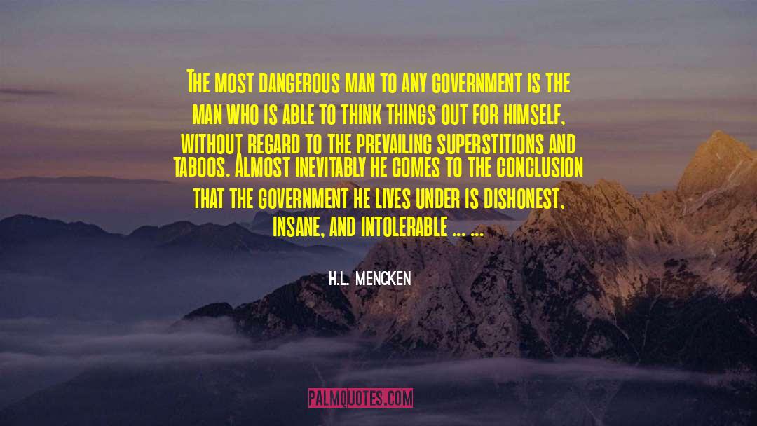 Dangerous Man quotes by H.L. Mencken