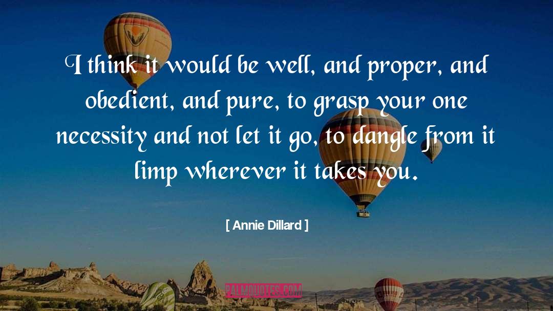 Dangle quotes by Annie Dillard