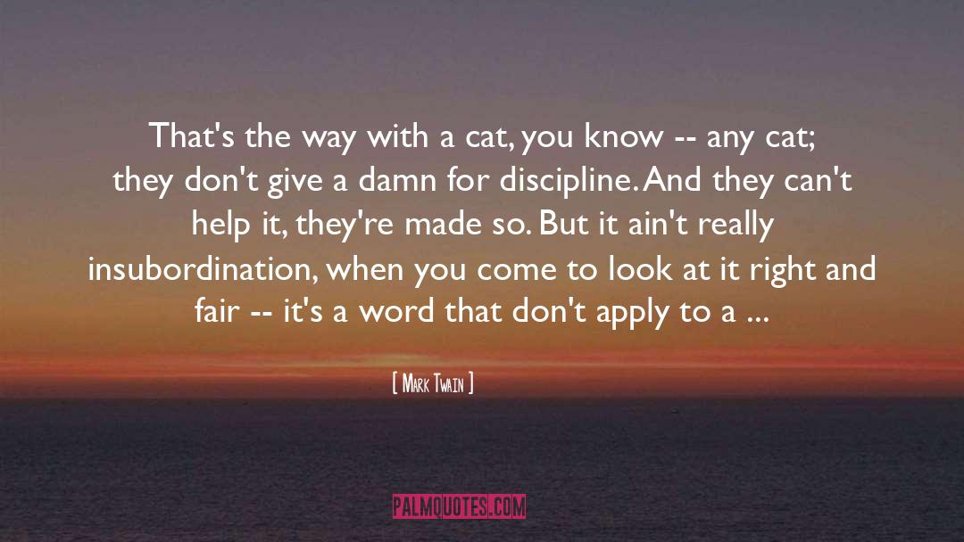 Danyan Cat quotes by Mark Twain