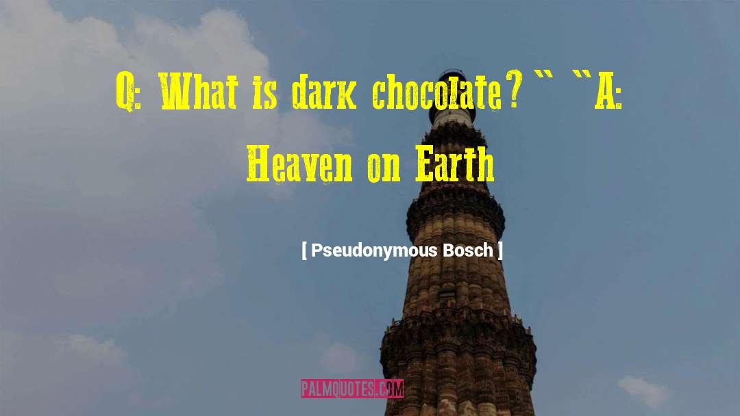 Dark Chocolate quotes by Pseudonymous Bosch