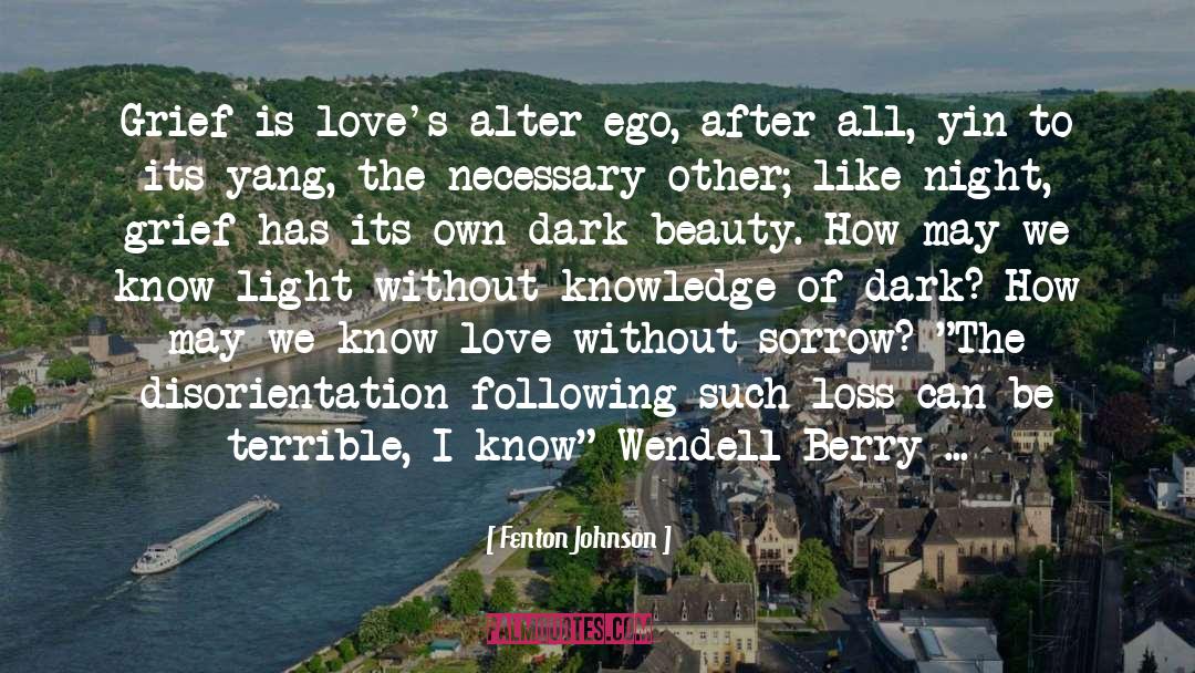 Dark Depressing quotes by Fenton Johnson