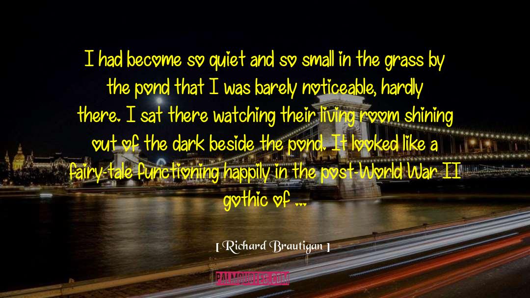 Dark Gothic Horror Novel quotes by Richard Brautigan