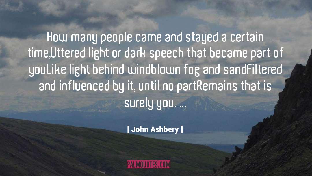 Dark Past quotes by John Ashbery