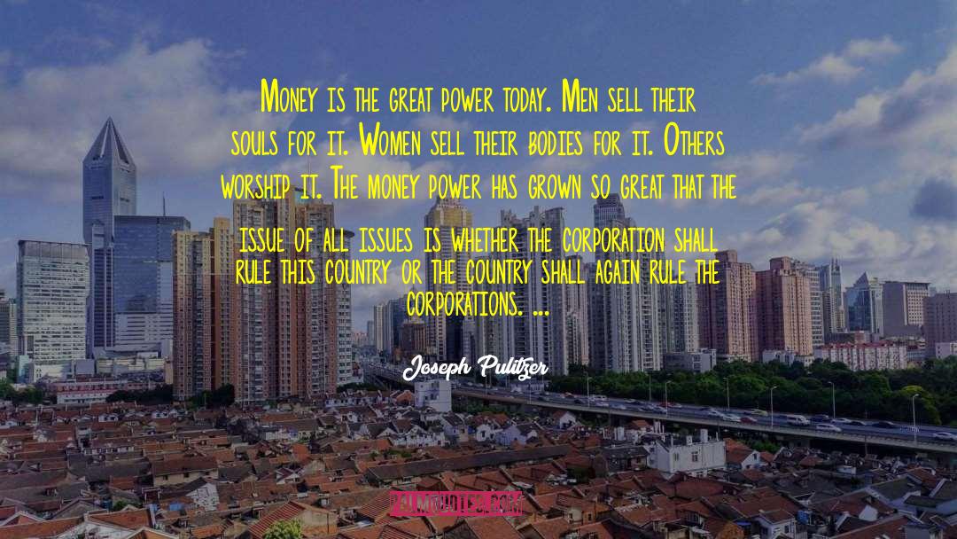 Dark Power quotes by Joseph Pulitzer