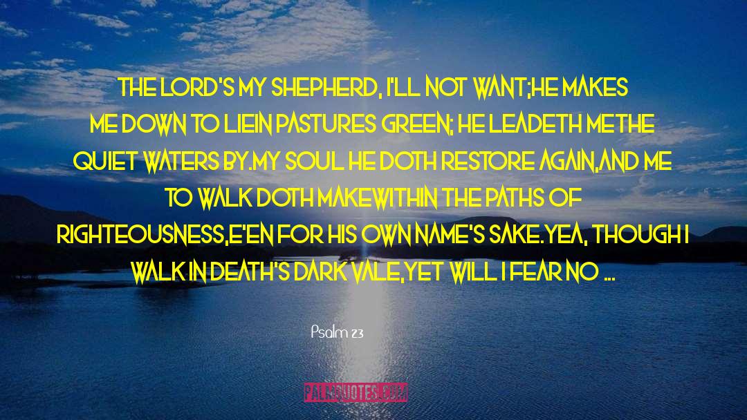 Dark Yet Beautiful quotes by Psalm 23