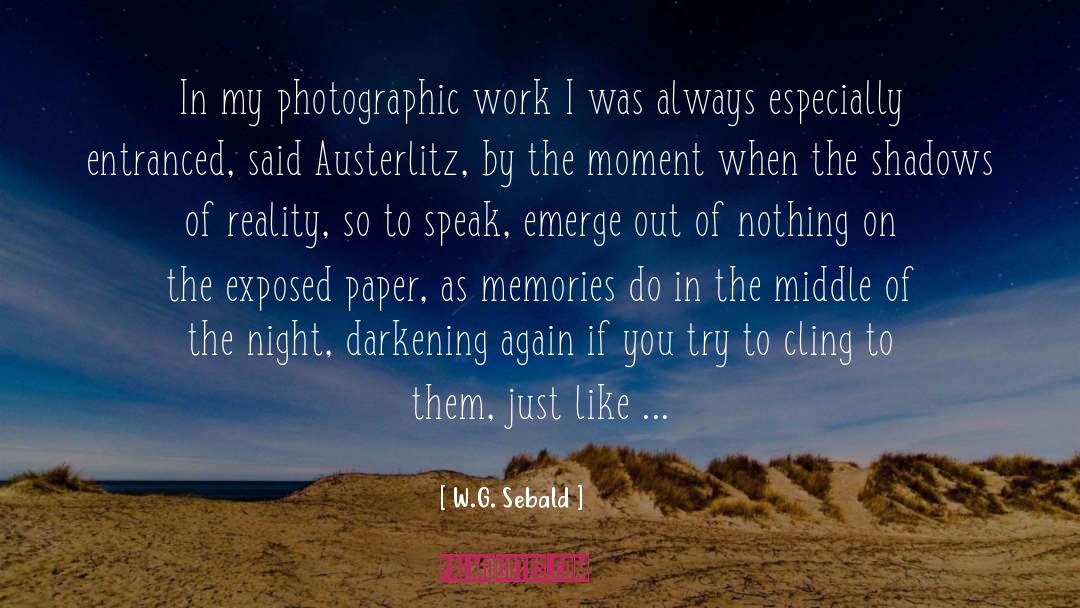 Darkening quotes by W.G. Sebald