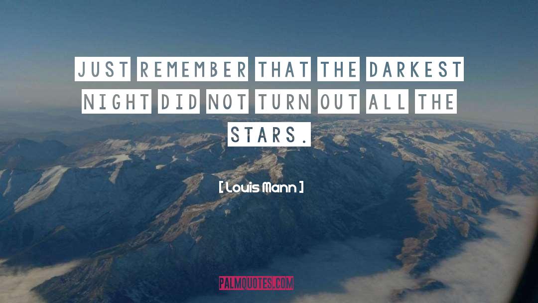 Darkest Night quotes by Louis Mann