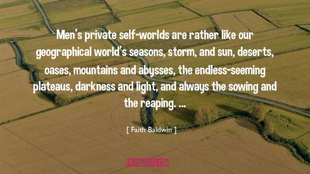 Darkness And Light quotes by Faith Baldwin