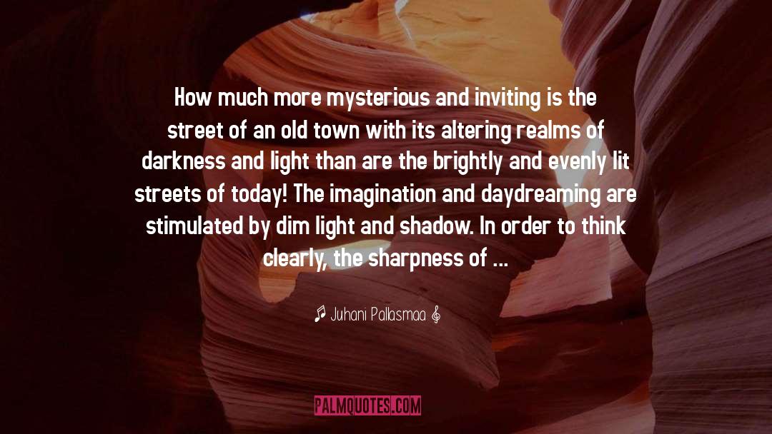 Darkness And Light quotes by Juhani Pallasmaa