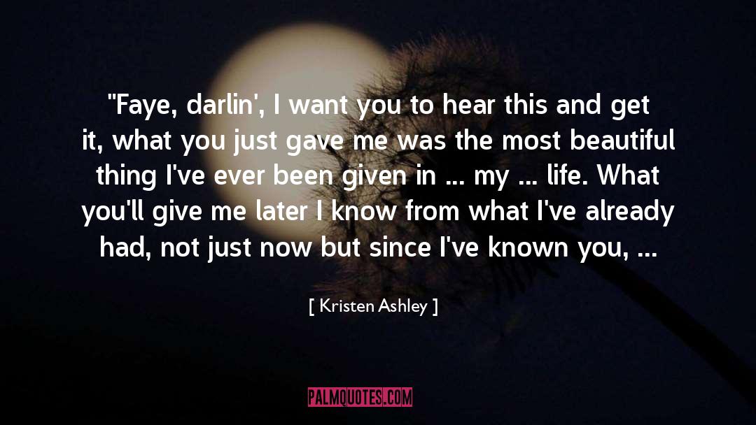 Darlin quotes by Kristen Ashley