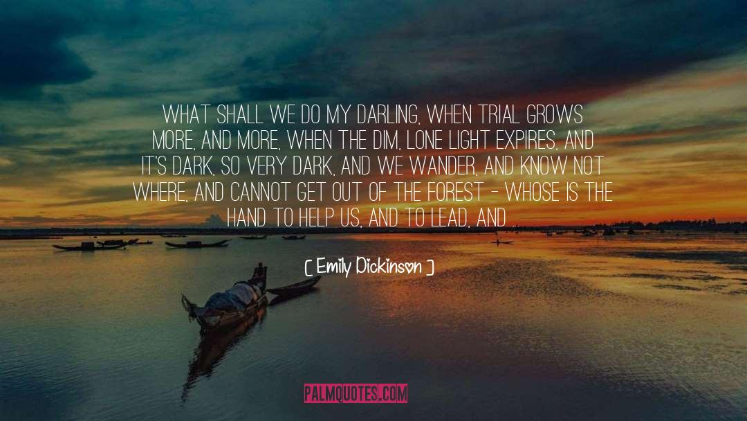 Darling quotes by Emily Dickinson