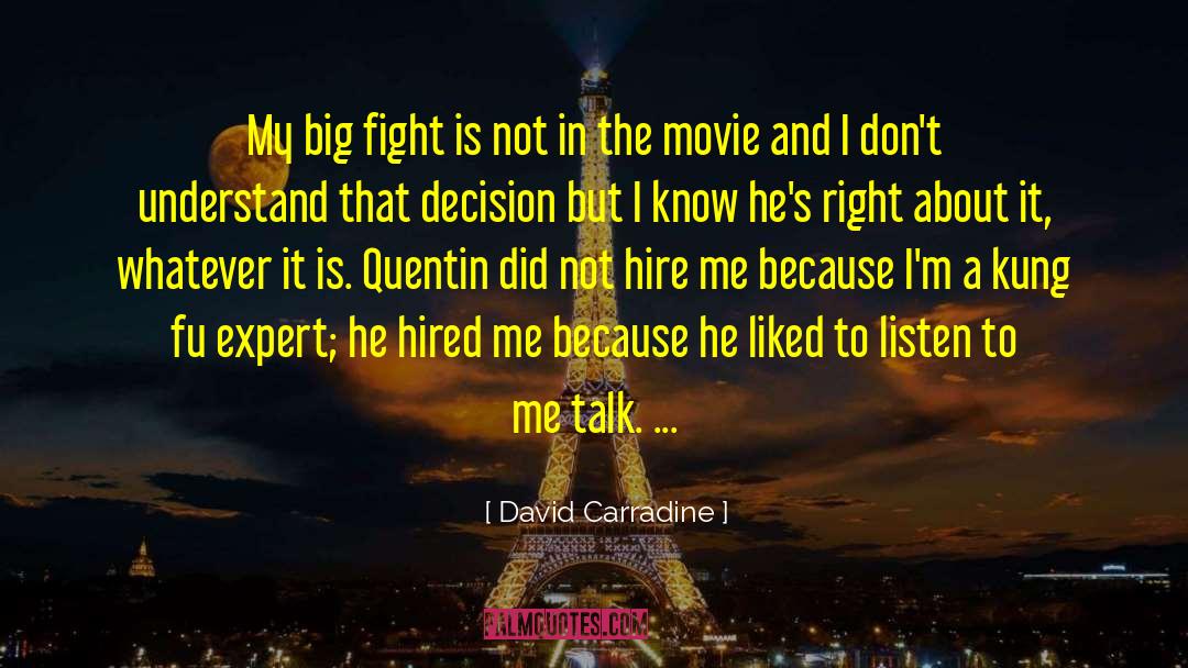 Darlynne Fu quotes by David Carradine