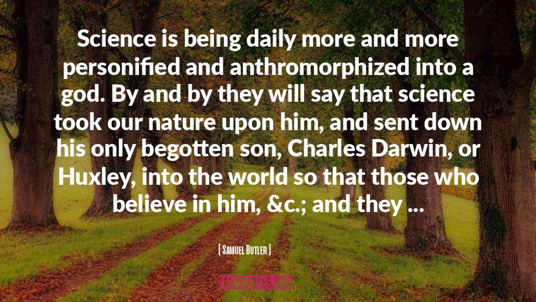 Darwin God quotes by Samuel Butler