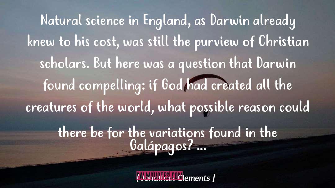 Darwin God quotes by Jonathan Clements