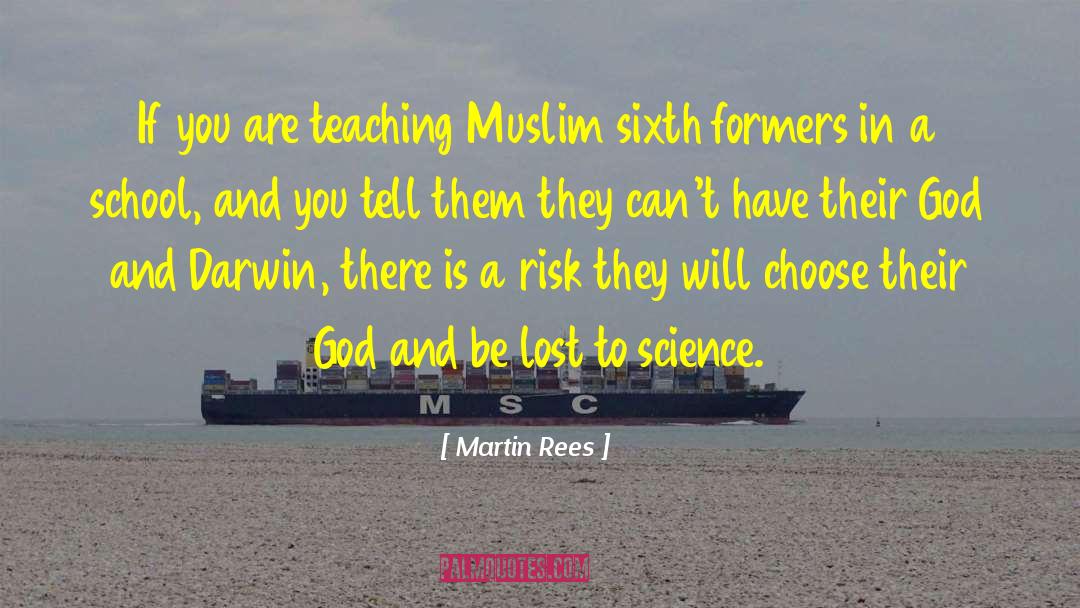 Darwin God quotes by Martin Rees